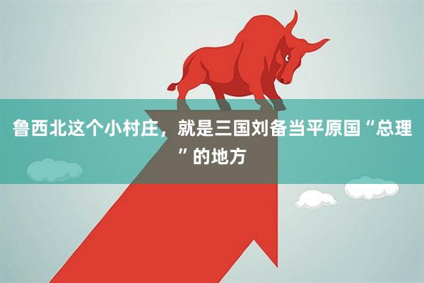 鲁西北这个小村庄，就是三国刘备当平原国“总理”的地方